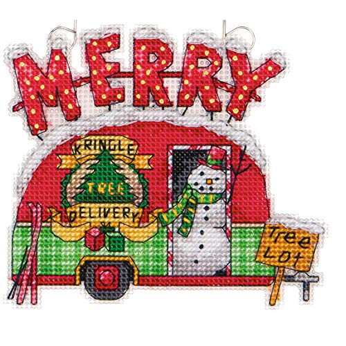Dimensions Holiday Truck Ornaments Counted Cross Stitch Kit, Set of 4 - color: Holiday Truck