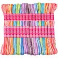 16 Skeins Embroidery Thread, 8 Color Cross Stitch Thread - color: Colorful Series