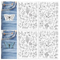 Patemby Embroidery Pattern Water Soluble Embroidery Stabilizers, Stick and Stitch Embroidery Paper Wash Away with Pre-Printed Pattern Designs Stencils Transfers for Hand Sewing Lover Beginner - color: Floral, Pack of 2