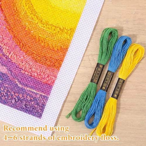 Needlepoint Canvas, 18" x 12", 14 Mesh White Blank Cloth Needle Point Canvas Polyester Cotton Embroidery Blank Cloth Needlepoint Supplies for Knit Crochet Projects (2 Pack) - size: 17.7 x 11.8 inches