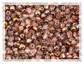 100 pcs of Faceted Fire Polished Pressed Czech Glass Beads 4mm (0.16in), Crystal Copper Capri Apollo 00030-27101 BCV - color: Crystal Copper Capri Apollo