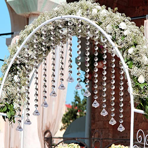 Jishi 30pk Crystal Diamond Ornaments for Christmas Tree Decorations, Hanging Clear Plastic Acrylic Diamonds for Wedding Anniversary Party Decoration Centerpieces Chandelier Prism Drop Pendant Supplies - style: Diamond