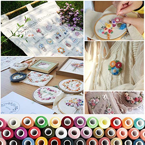 Sewing Thread 100 Colors Sewing Machine and Hand Stitching Polyester for Hand Stitching, Embroidery, Machine, Quilting and Crafts - color: 100 COLORS