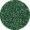 Legefo 4mm Glass Seed Beads Bulk, Green with Silver 6/0 Small Mini Pony Seed Beads, Tiny Round Craft Bead for Bracelet Necklace Wrist Jewelry Making Beading Weaving DIY Crafts Supplies, 1000pcs - color: Green with Silver