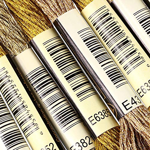 WILLBOND 24 Skeins Metallic Embroidery Floss - Glitter Embroidery Threads for Cross Stitch Crafts Friendship Bracelets(Assorted Color) - color: Assorted Color