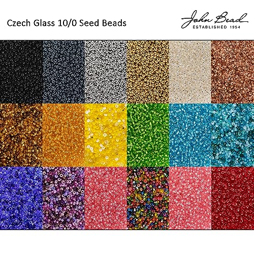 John Bead 24g Vial Czech Glass Seed Beads 10/0 Peacock Steel Beads for Jewelry Making Crafts - color: Peacock Steel
