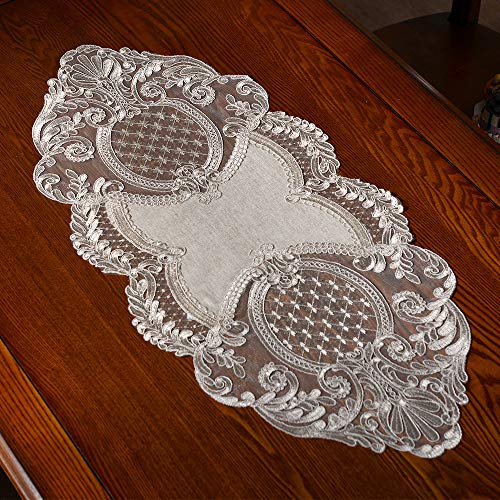 ARTABLE Small Macrame Lace Table Runner Vintage Embroidery 16 x 35 Inch - size: 16 x 35 Inch