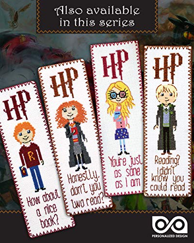 Personalized.Design Cross Stitch Kit of Bookmark “Until the Very End” - color: Harry