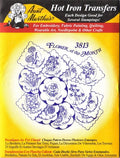 Flowers of The Month Aunt Martha's Hot Iron on Embroidery Transfer