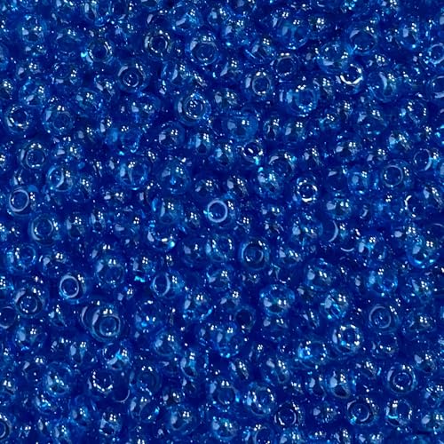 Czech 6/0 Glass Seed Beads 20 Grams 280 Pcs (Ice Blue) - color: Ice Blue