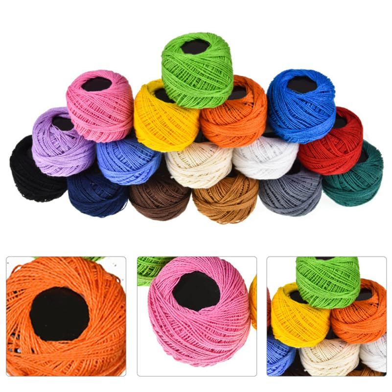16 Color Embroidery Floss Cross Stitch Threads Stitch Line Friendship Bracelets Craft Floss for Crochet Hardanger Cross Needlepoint Hand Embroidery