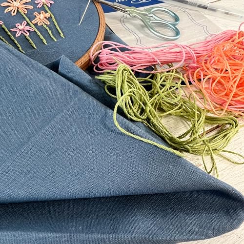 Threadart Black Linen Fabric - By the Yard, 55" Wide - color: Black, size: 1 YARD