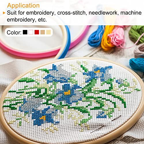 PATIKIL 14 Count Cross Stitch Cloth 20" x 20", Embroidery Cotton Fabric for DIY Needlework, White