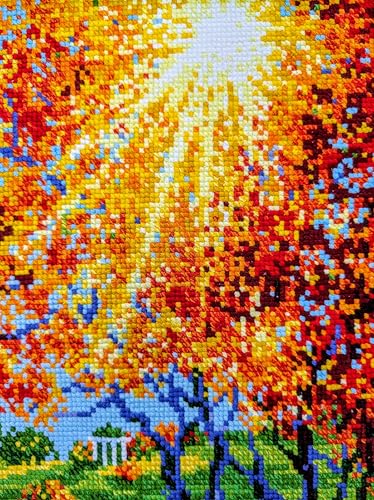 RIOLIS 2031 Sunny Autumn Counted Cross Stitch Kit 15.75 x 23.5 in - style: Sunny Autumn 2031