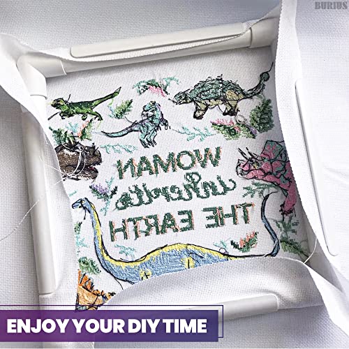 Plastic Cross Stitch Frame, Square Snap Embroidery Hoop for Quilting