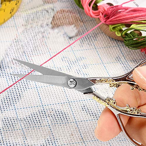 BIHRTC 4.33 In Stainless Steel Silver Scissors, Embroidery Craft Cutting
