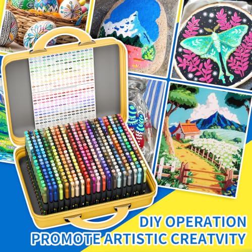 360 Colors Acrylic Paint Markers, Soft Brush Tip Acrylic Markers Set - color: 360 Colors