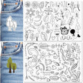 Patemby Embroidery Pattern Water Soluble Embroidery Stabilizers, Stick and Stitch Embroidery Paper Wash Away with Pre-Printed Pattern Designs Stencils Transfers for Hand Sewing Lover Beginner - color: Boho