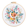 Amiiba Embroidery Starter Kit with Letter C Pattern, DIY Full Range Stamped Embroidery Cross Stitch Kits for Beginners Adults (Letter C) - color: Letter C