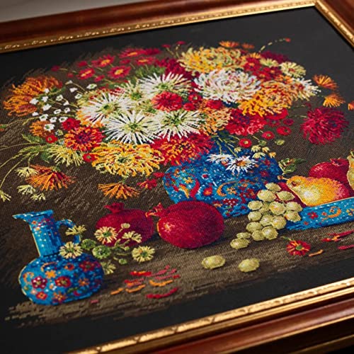 RIOLIS 2068 Still Life with Chrysanthemums Counted Cross Stitch Kit