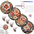 ARTopet 4Pcs Embroidery Kit for Beginners Cross Stitch Kits Needlepoint Set Colorful Flowers Patterns Embroidery Thread Kit for Craft Lover Hand Stitch with Hoop Threads Fabric - color: 4Pcs