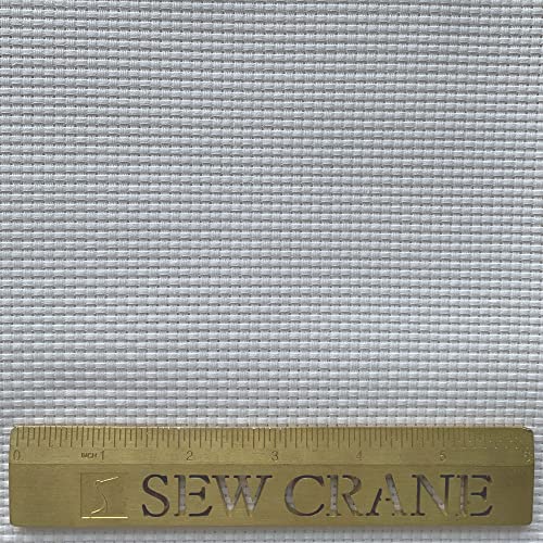 9 Count Aida Cloth Cross Stitch Fabric, White, 29" W x 39" L - size: W29" x L39"