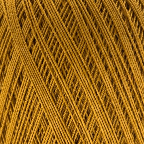 S Sensy Classic Size 10-Mercerized Giza Cotton #0 Lace Yarn Mustard 618yds - color: Mustard, size: 1 Skein