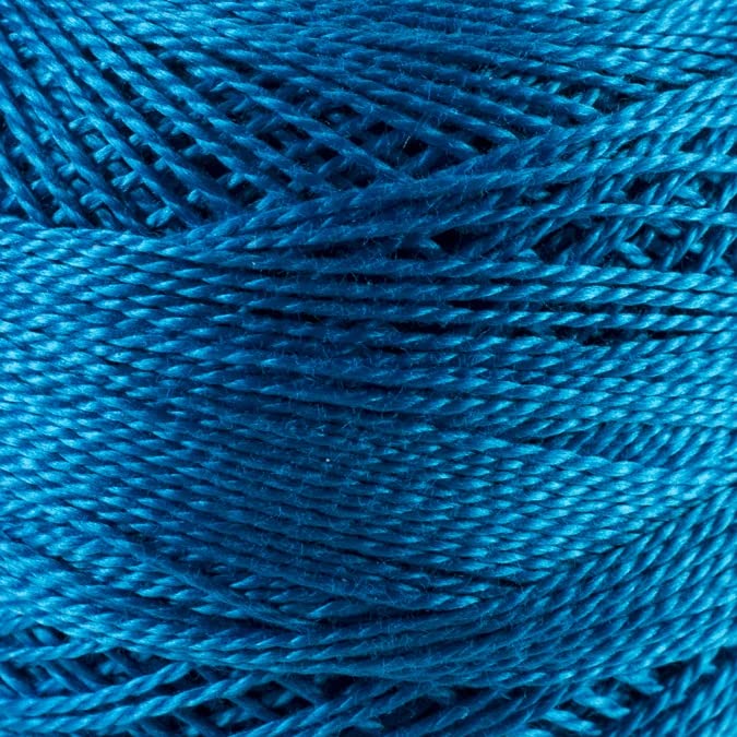 DMC Pearl Cotton Ball Size 8 87yd - Dark Bright Turquoise