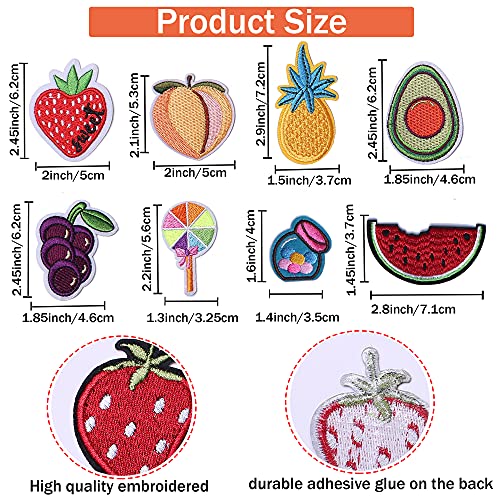 J.CARP Fruit Embroidered Iron on Patch for Clothes, Iron-on Patches/Sew-on Appliques Patches for Clothing, Jackets, Backpacks, Caps, Jeans - color: Theme Fruit