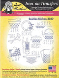 Sashiko Kitchen Aunt Martha's Hot Iron Embroidery Transfer