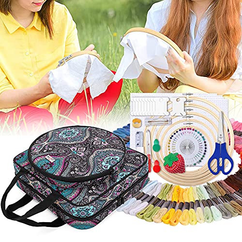 LoDrid Embroidery Kit, Embroidery Project Bag with Embroidery Kit, Totem - color: Totem