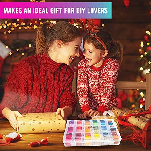 108 Color Embroidery Floss Kit, Cross Stitch Thread Storage Box - style: Floss Kit w/ Box