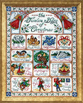 Design Works Crafts 5435 12 Days of Christmas Counted Cross Stitch Kit, 14 by 18" , White