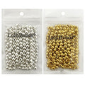 (R) Gold and Silver Plated Smooth Round Metal Beads Mixed Color 6 mm 300/300 Total 600 Pcs - color: Gold/Silver 600 Pcs 6mm