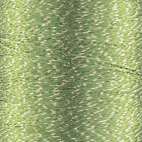 YarnArt Camellia Metallic Shimmer Fine Yarn – Polyester & Metallic Thread for Crochet, Embroidery & Jewelry Making – 20g & 50g Skeins, 192m (Green, 50g Skein) - color: Green, size: 50g Skein