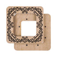 Small Hoop with Magnetic Holders from Plywood for Embroidery and Cross Stitching, MP-003 Light (2.6x2.6 in) - color: Light