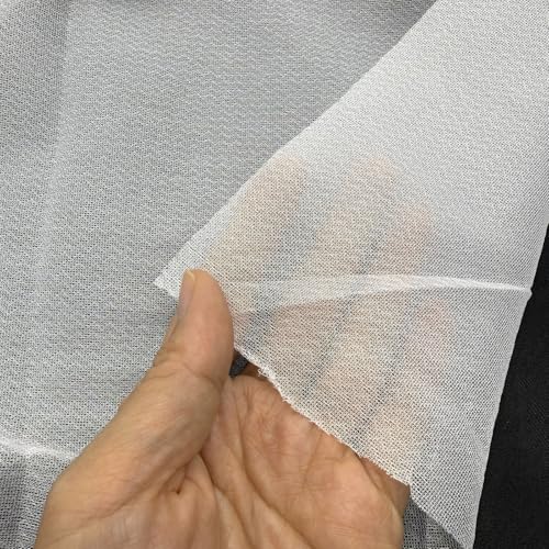 White No Show Mesh Embroidery Stabilizer Backing,150cm*1y Fusible Interlining for Machine Embroidery and Hand Sewing - size: no show mesh 59"x 1y