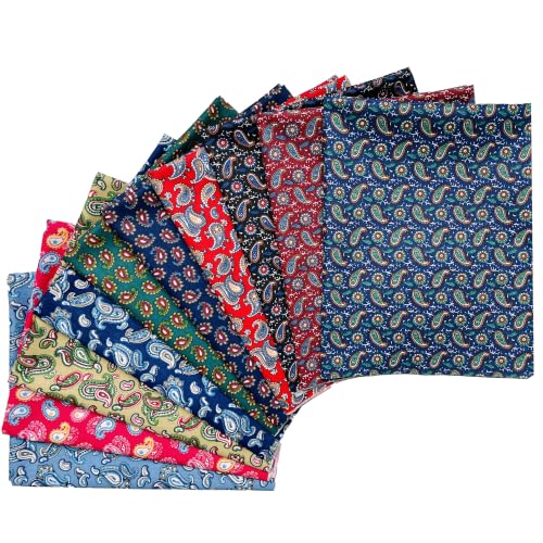 50pcs 5 x 5 inches Cotton Fabric Bundle-Classic Boteh Paisley - color: Classic Boteh Paisley, size: 5” x 5”