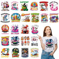 24Pcs Summer Halloween DTF Transfers Ready to Press, Spooky Summer Ghost Skeleton Pumpkin Heat Transfer Designs for T Shirts, Tote Bags, Pillows, DIY Clothing and Craft Projects - color: Summer Halloween