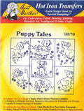 Puppy Tales Aunt Martha's Hot Iron Embroidery Transfer