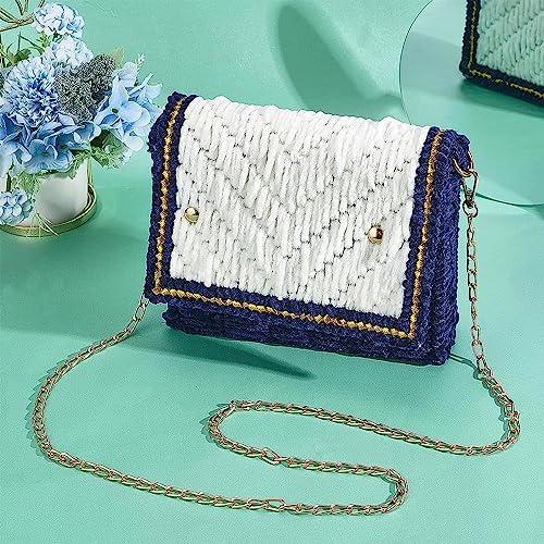 Allazone 39 PCS Clear Plastic Mesh Canvas Sheets for Embroidery, Plastic Canvas Plastic Mesh Sheets with 2 Color Acrylic Yarn for DIY Sewing Bag - color: 39 PCS - Bag Grid