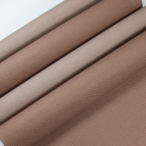KCS 4 pc of 12" x 18"(30cmx45cm) 14CT Counted Cotton Aida Cloth Cross Stitch Fabric (Coffee+Brown) - color: Coffee+brown