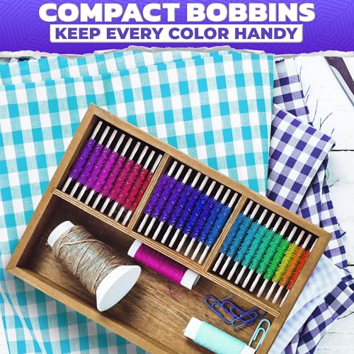 240 Pcs Embroidery Floss Bobbins with Hanging Holes & Thread Slits - size: 240 Bobbins