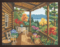 Log Cabin Covered Porch Counted Cross Stitch Kit