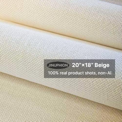 Needlepoint Canvas, 18-Mesh, 20" X 18", Beige Needlepoint Canvas Embroidery Blank White Cloth (Beige 18-mesh) - color: Beige 18-mesh