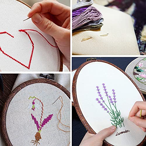 Oval Embroidery Hoop Wood Embroidery Hoops 7.5'' 9.2'' Embroidery Frame - style: Oval