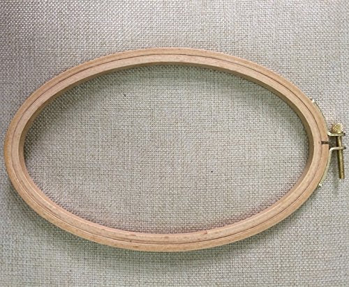 BWRMHME 8 X 5 Inch Wooden Oval Embroidery Hoops Cross-Stitch Hoop DIY Needlework Sewing Art (1)