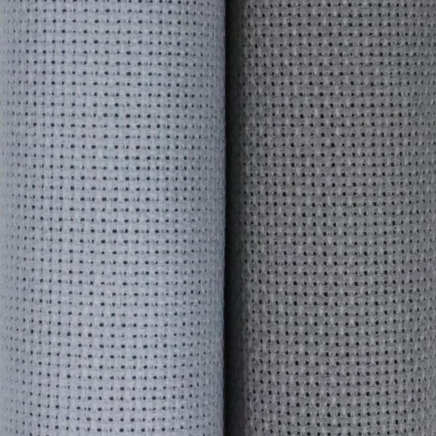 KCS 2 pc of 15" x 18"(38cmx45cm) 18 Count Cross Stitch Cotton Aida Cloth Needlework Fabric Box (Light Grey+Medium Grey,18CT) - color: Light Grey+medium Grey, size: 18CT