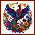 Dimensean Stamped Cross Stitch Kits Full Range of Embroidery Patterns Starter Kits for Beginners Adult DIY Cross Stitches Needlepoint Kits 11CT-Colorful Phoenix 17.7x17.7 inch - color: Pattern Style 03