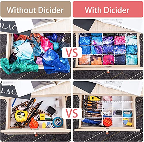 40Pcs Drawer Dividers, Adjustable Drawer Organizer for Socks, Underwear, Makeup, Can Help Tidy Kitchen, Bedroom, Dresser Pink - color: Pink, size: 40Pcs
